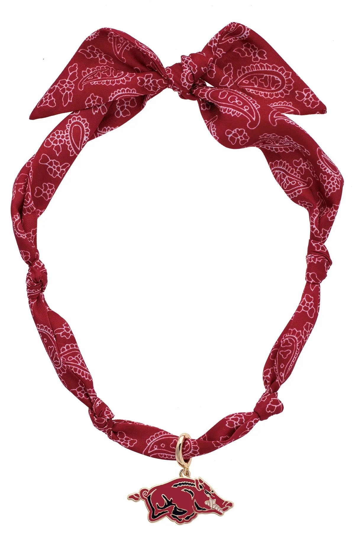 Arkansas Razorbacks Bandana Scarf Necklace