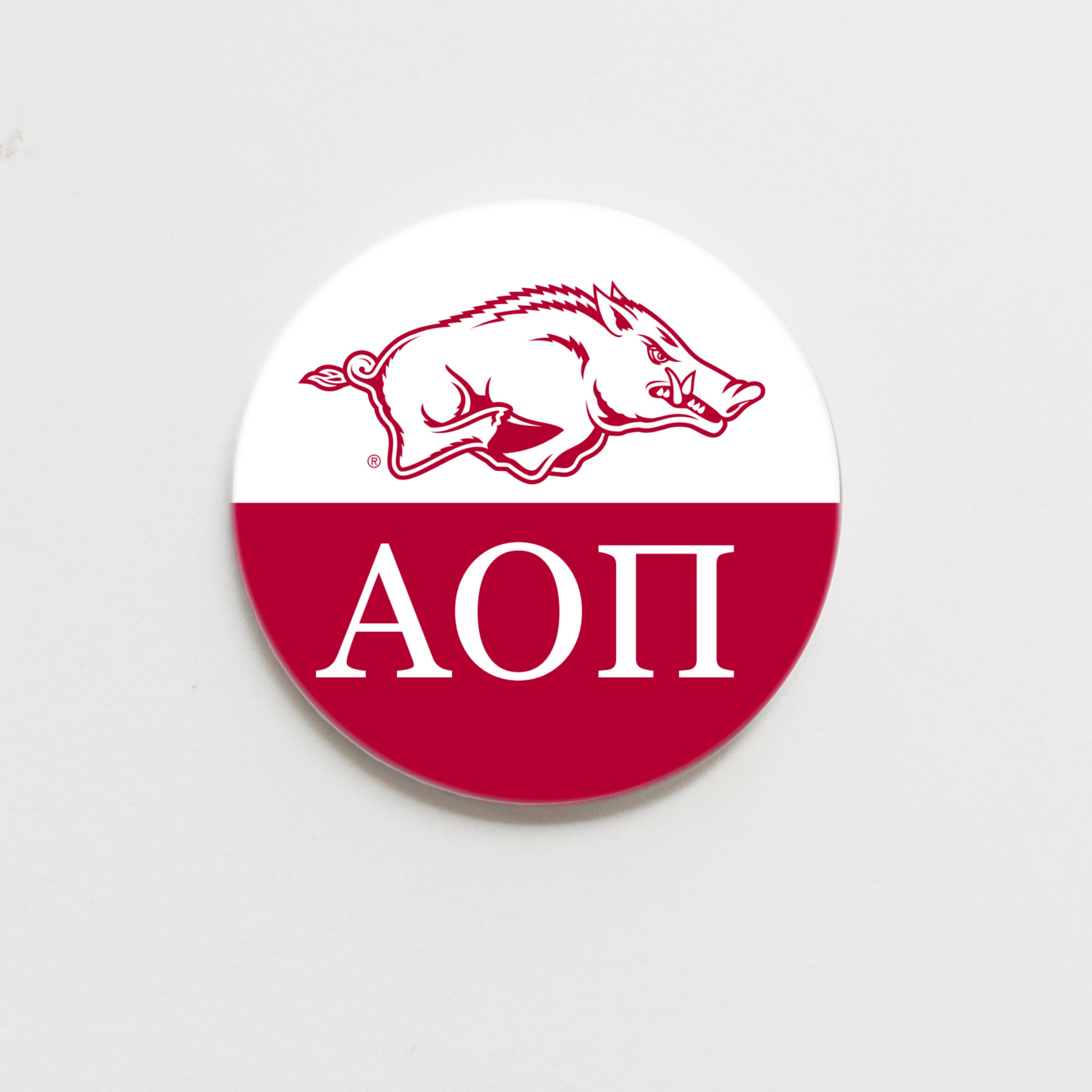 Alpha Omicron Pi Button