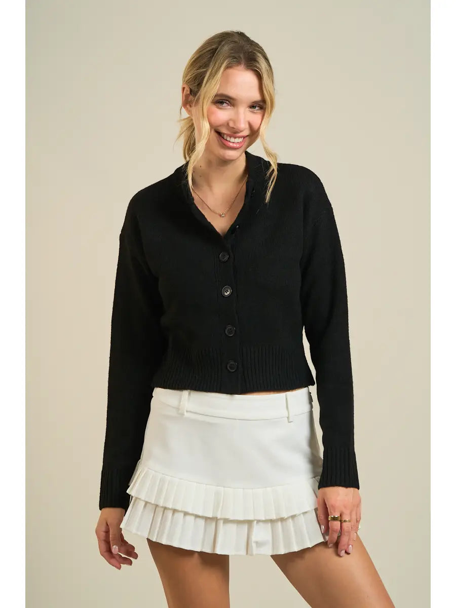 ROUND Neck Buttons Cardigan