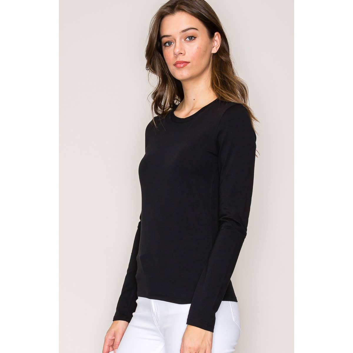 Crew Neck Long Sleeve Top
