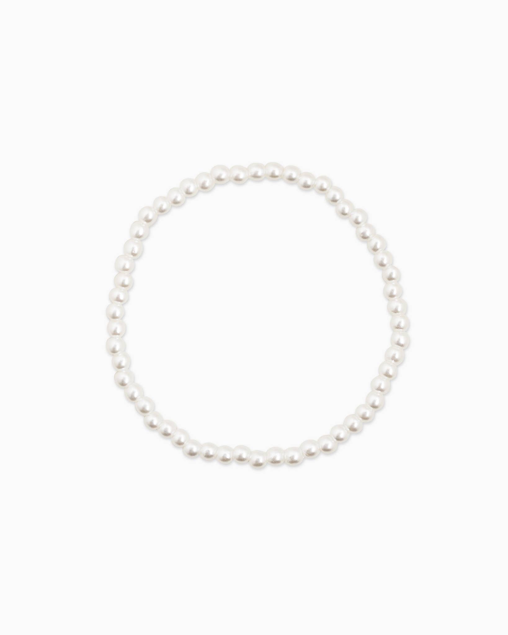 Unique Gold Ball Beaded Pearl Stretch Bracelet Set of 5