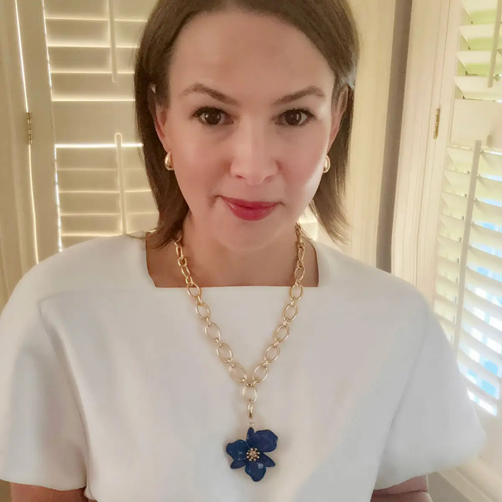 Connor Oval Linked Necklace in Shiny Gold