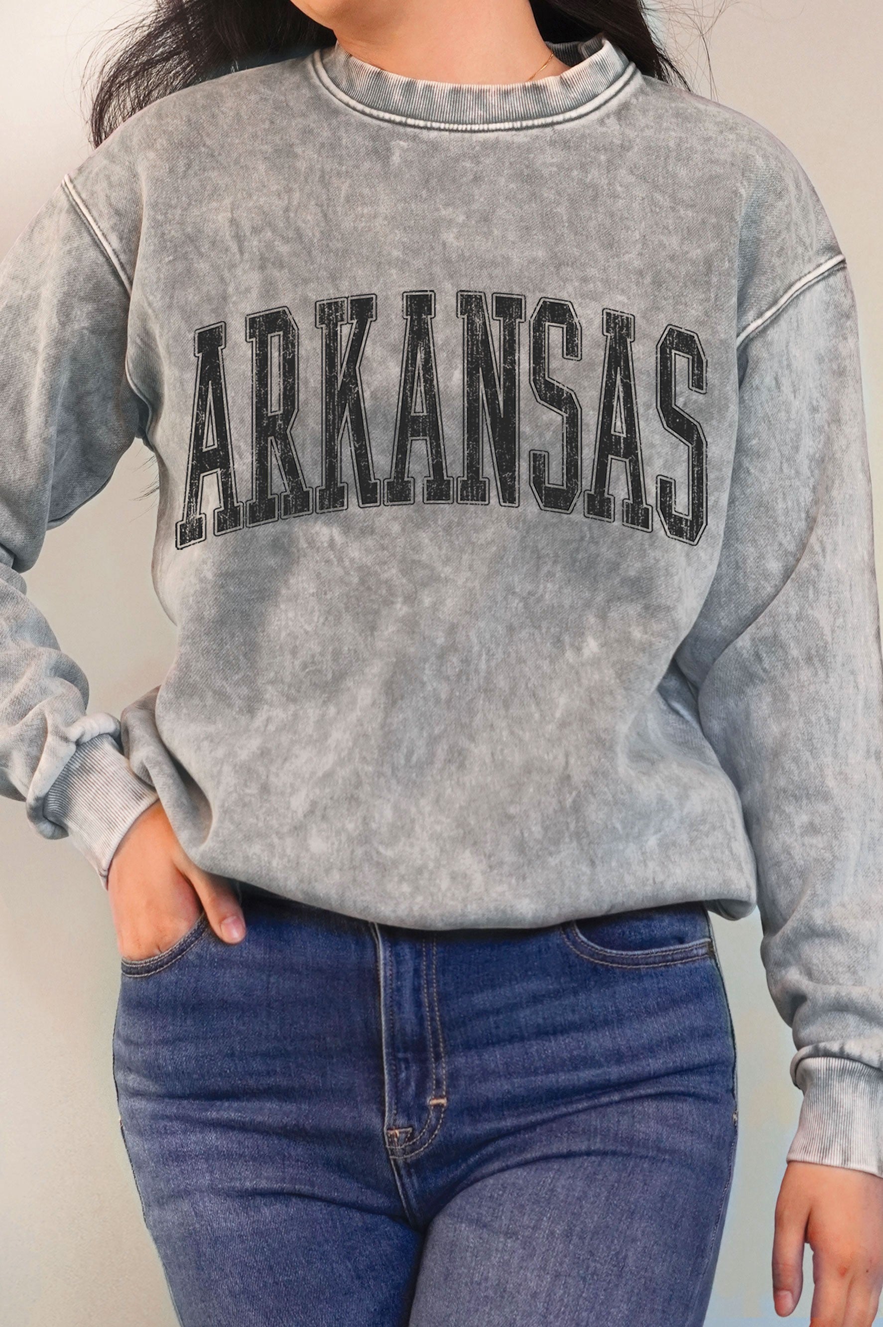 Arkansas Puff Graphic Brushed Sweatshirts