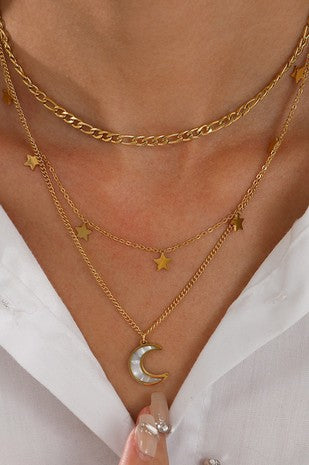 Star and Moon Necklace