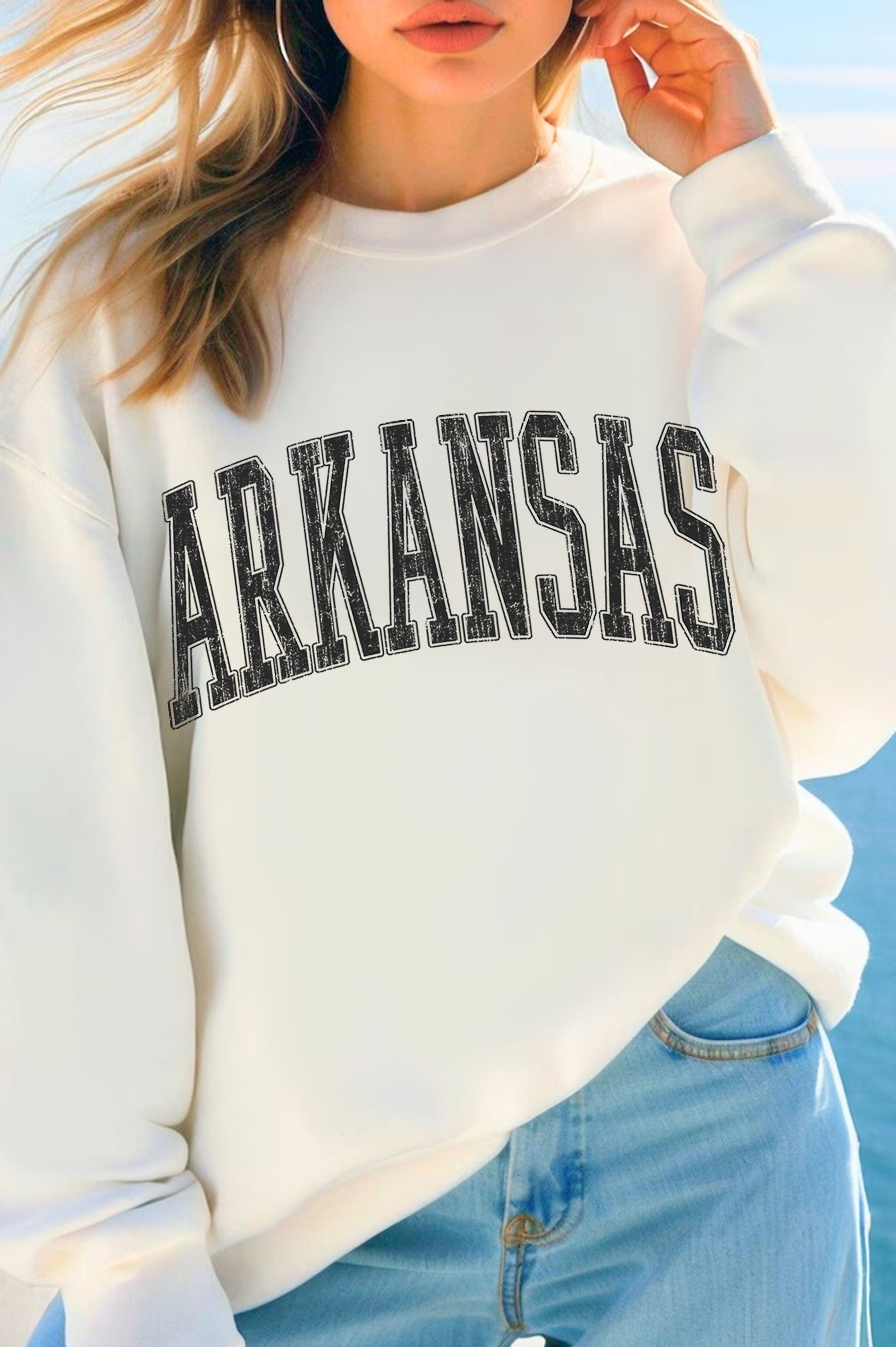 Arkansas Puff Graphic Brushed Sweatshirts