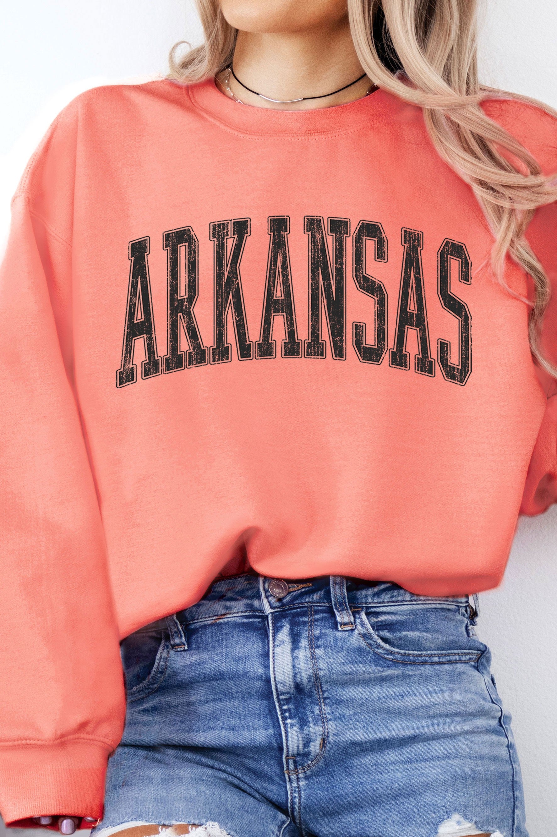 Arkansas Puff Graphic Brushed Sweatshirts