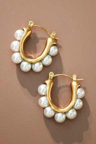 18k Waterproof Non-tarnish Stainless Steel Hoops