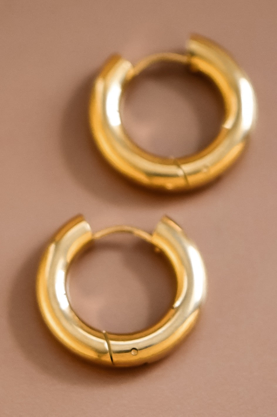 18k Waterproof Non-tarnish Stainless Steel Hoops