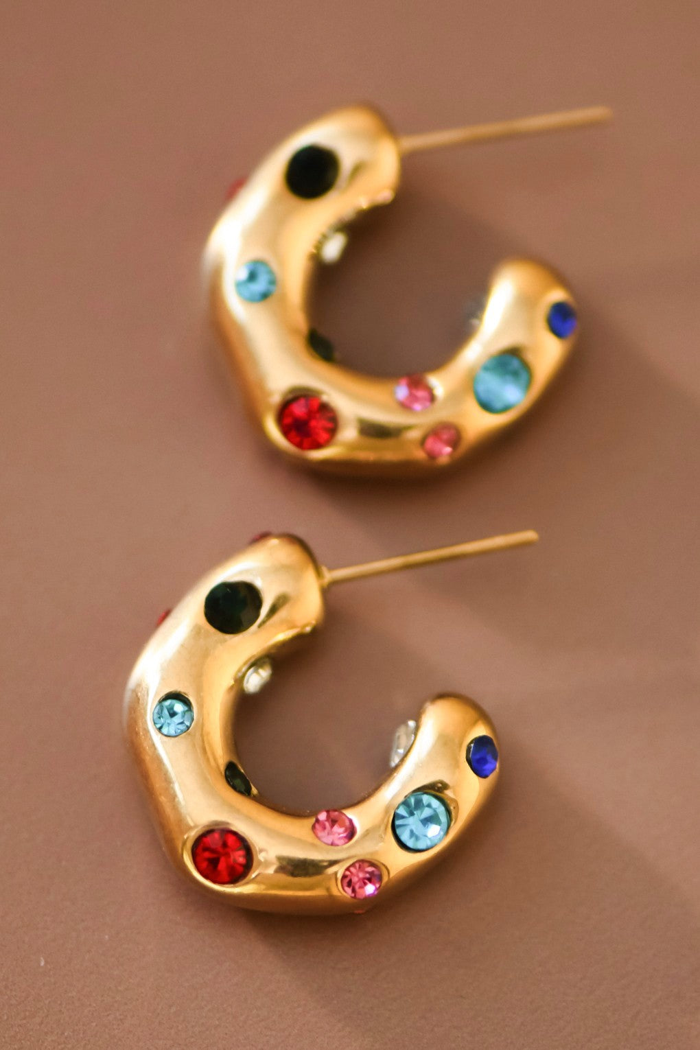 18k Waterproof Non-tarnish Stainless Steel Hoops