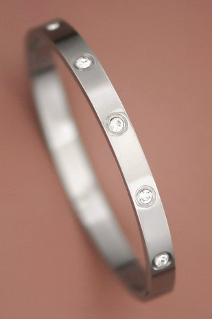 Diamond erproof Non-tarnish Stainless Steel Bangle