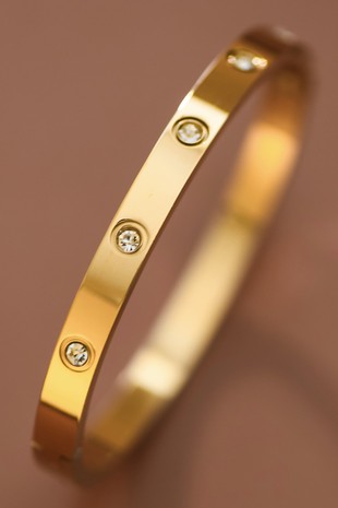 Diamond erproof Non-tarnish Stainless Steel Bangle