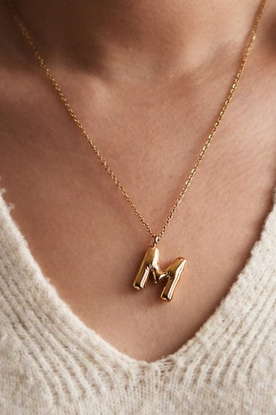 18k Non-tarnish Initial Necklace