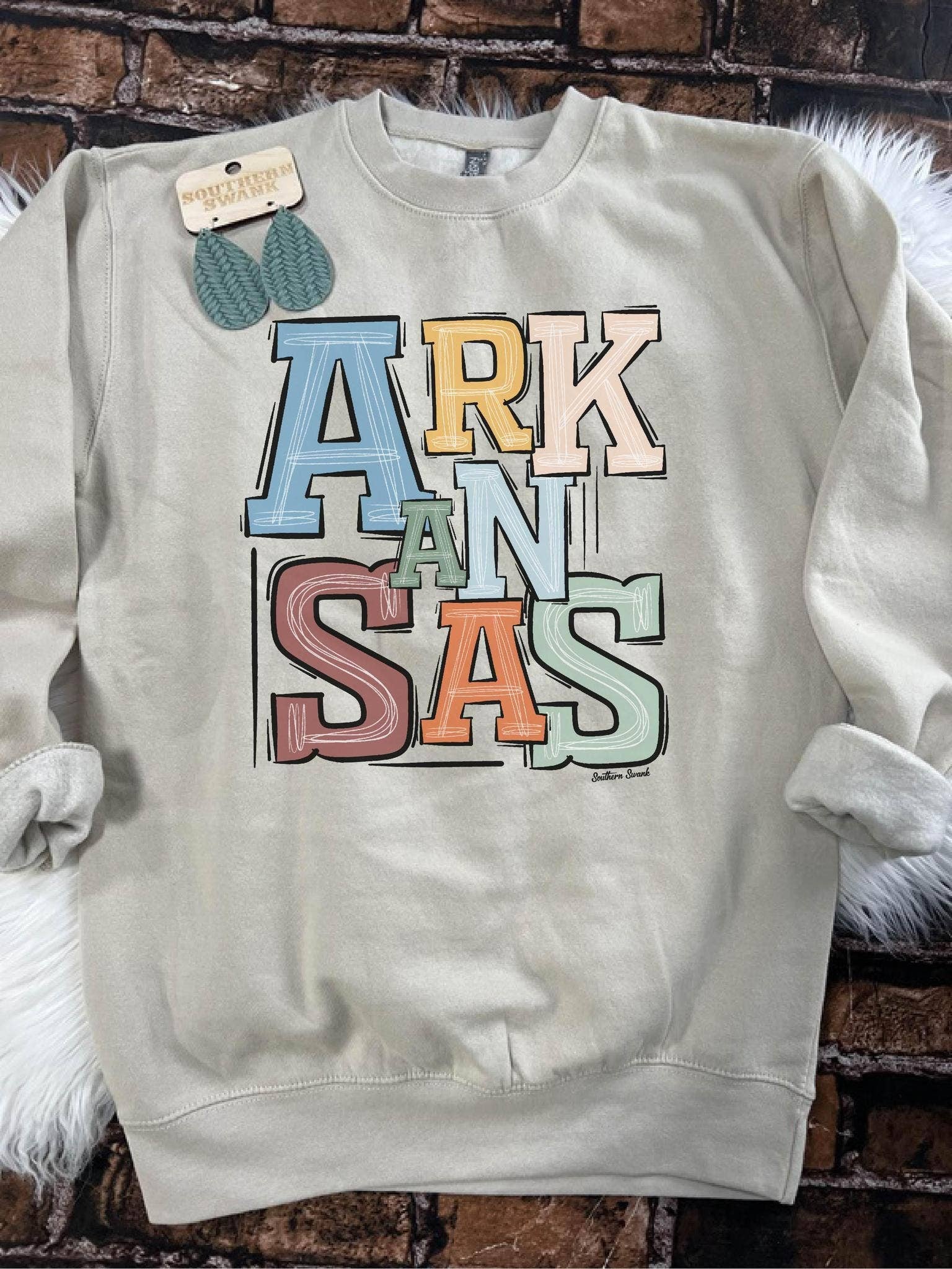 Arkansas Boho State Sweatshirt
