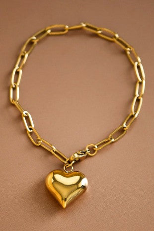Paperclip Heart Bracelet