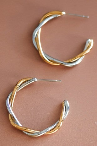 18k Waterproof Non-tarnish Stainless Steel Hoops