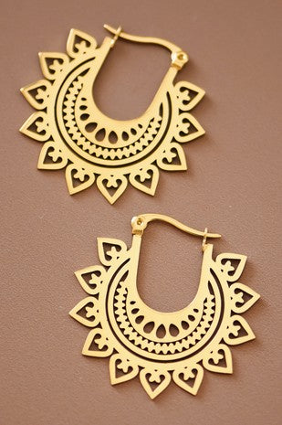 18k Waterproof Non-tarnish Stainless Steel Hoops