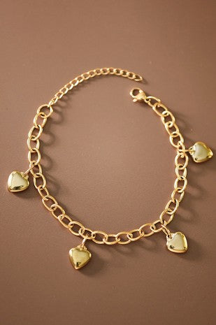 Mini Heart Charm Bracelet