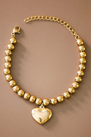 Beaded Heart Bracelet