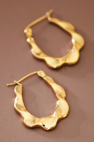 18k Waterproof Non-tarnish Stainless Steel Hoops