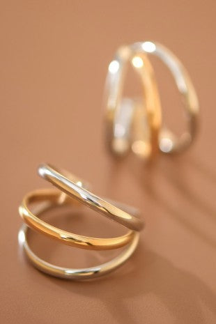 18k Waterproof Non-tarnish Stainless Steel Hoops