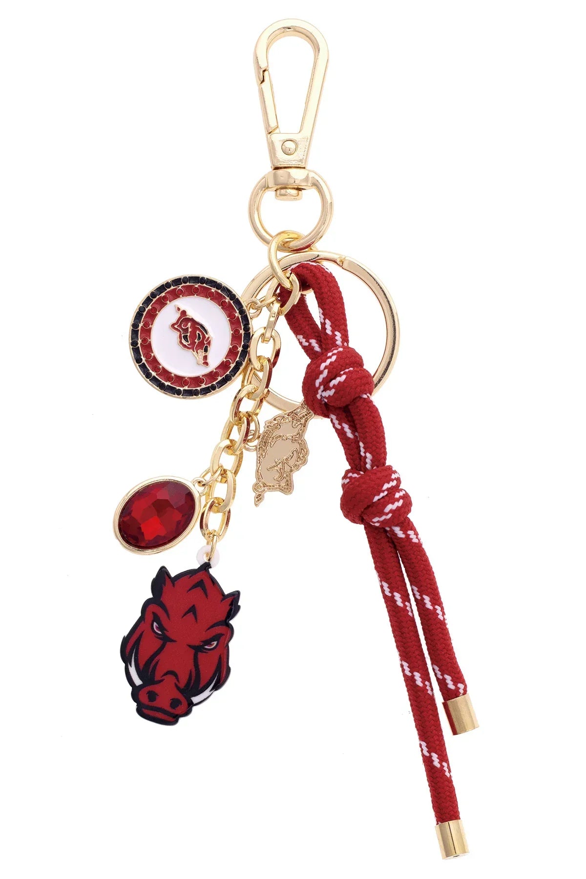 Arkansas Razorbacks Cluster Bag Charm
