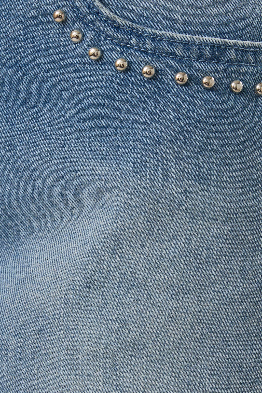 low rise denim skort