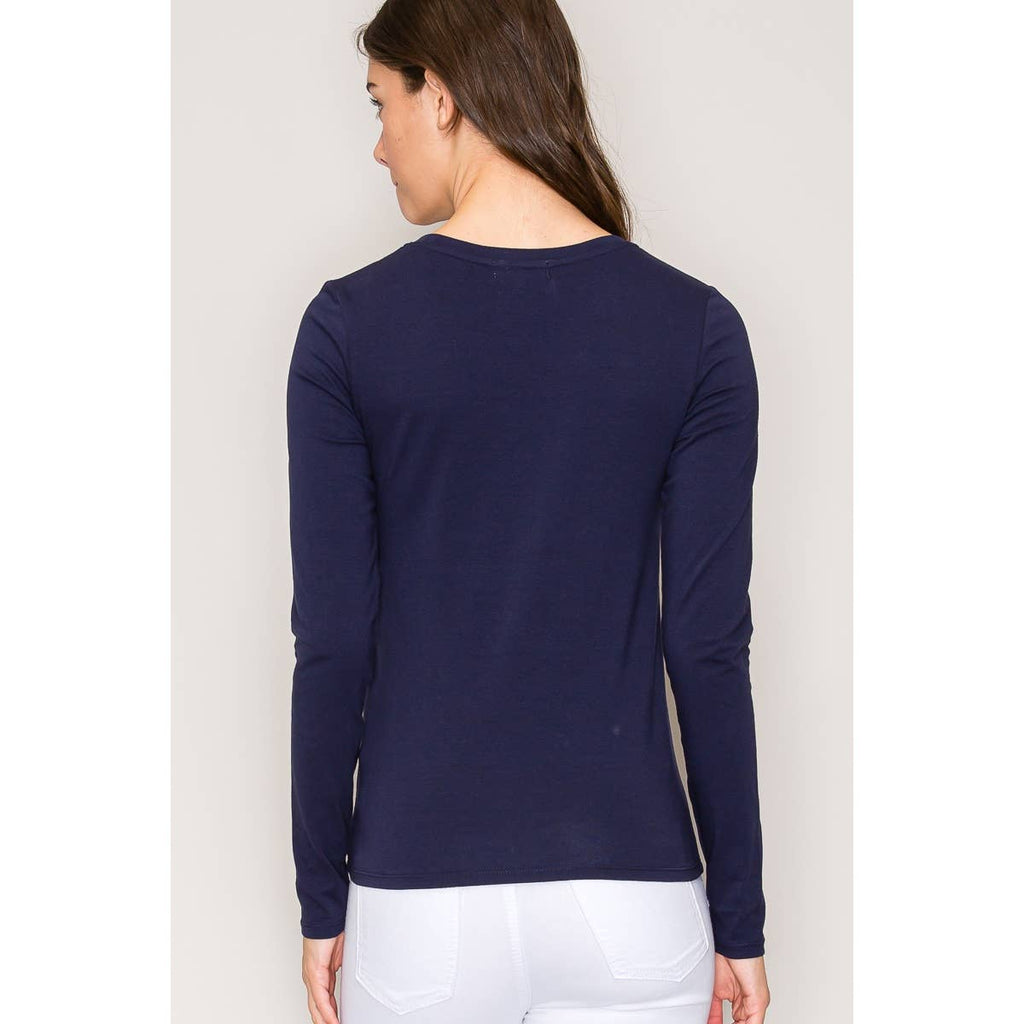 Crew Neck Long Sleeve Top