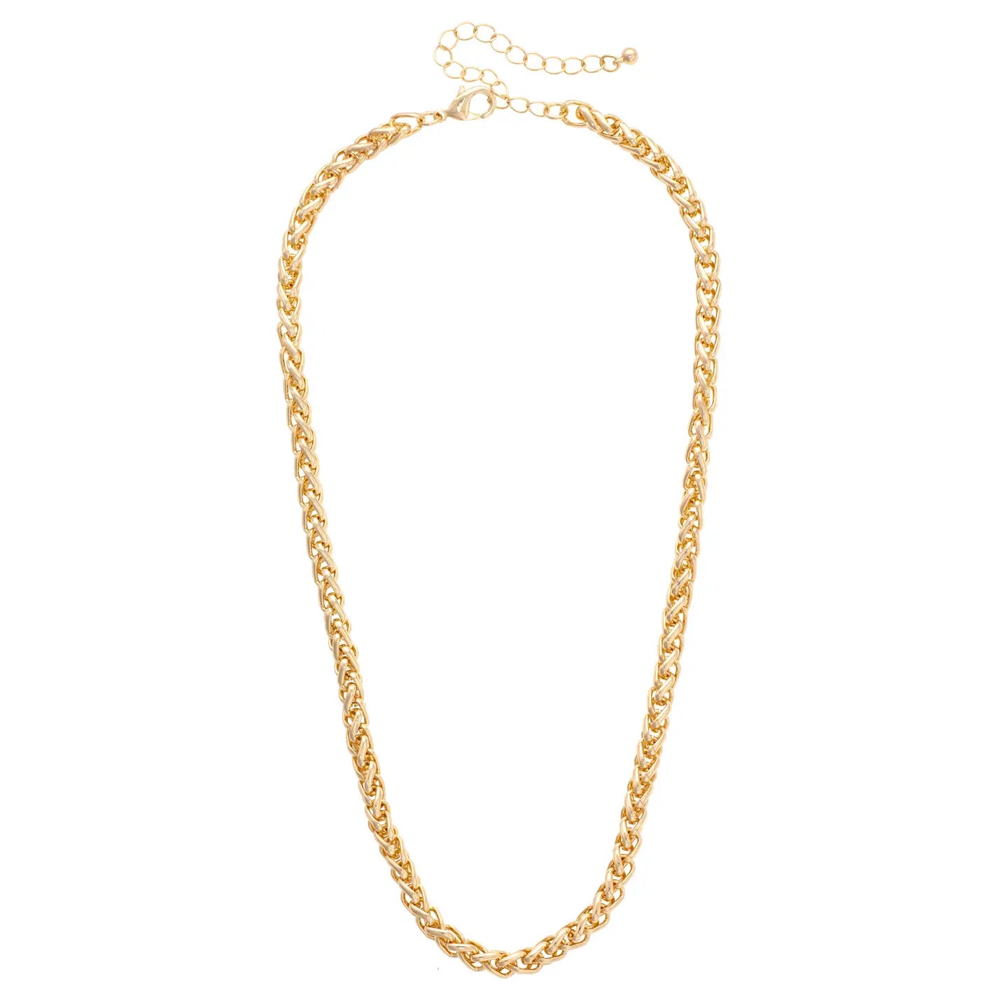 Emilia Foxtail Chain Necklace in Shiny Gold