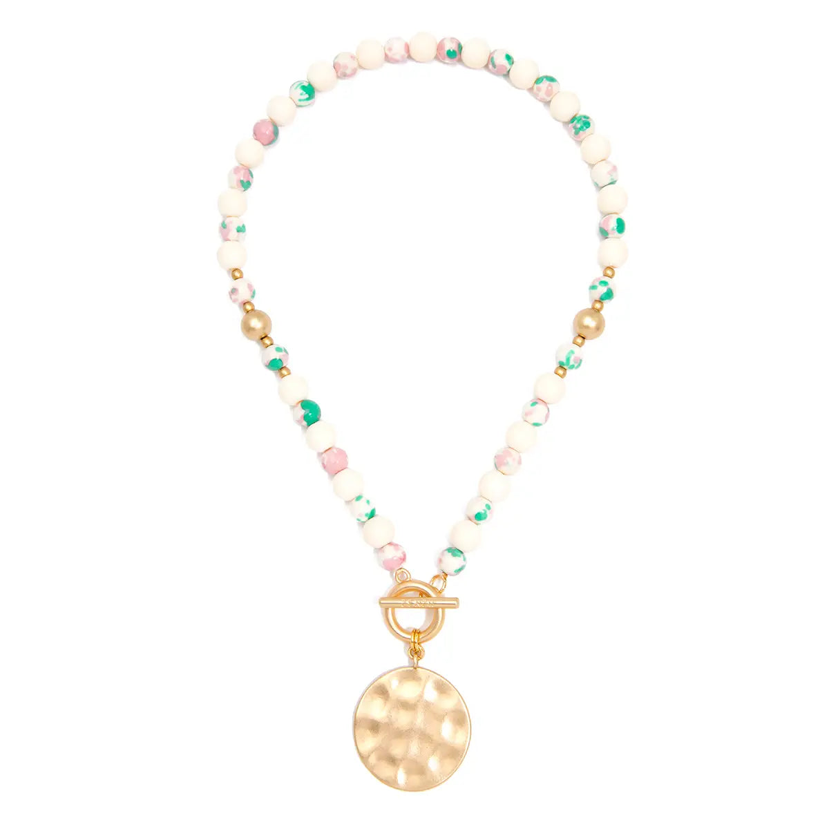 Porcelain & Resin Beaded Charm Necklace