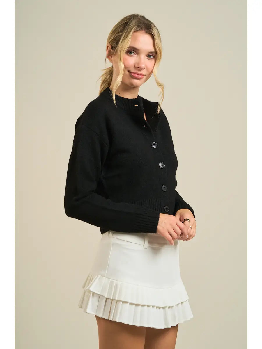 ROUND Neck Buttons Cardigan