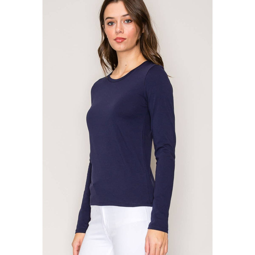 Crew Neck Long Sleeve Top