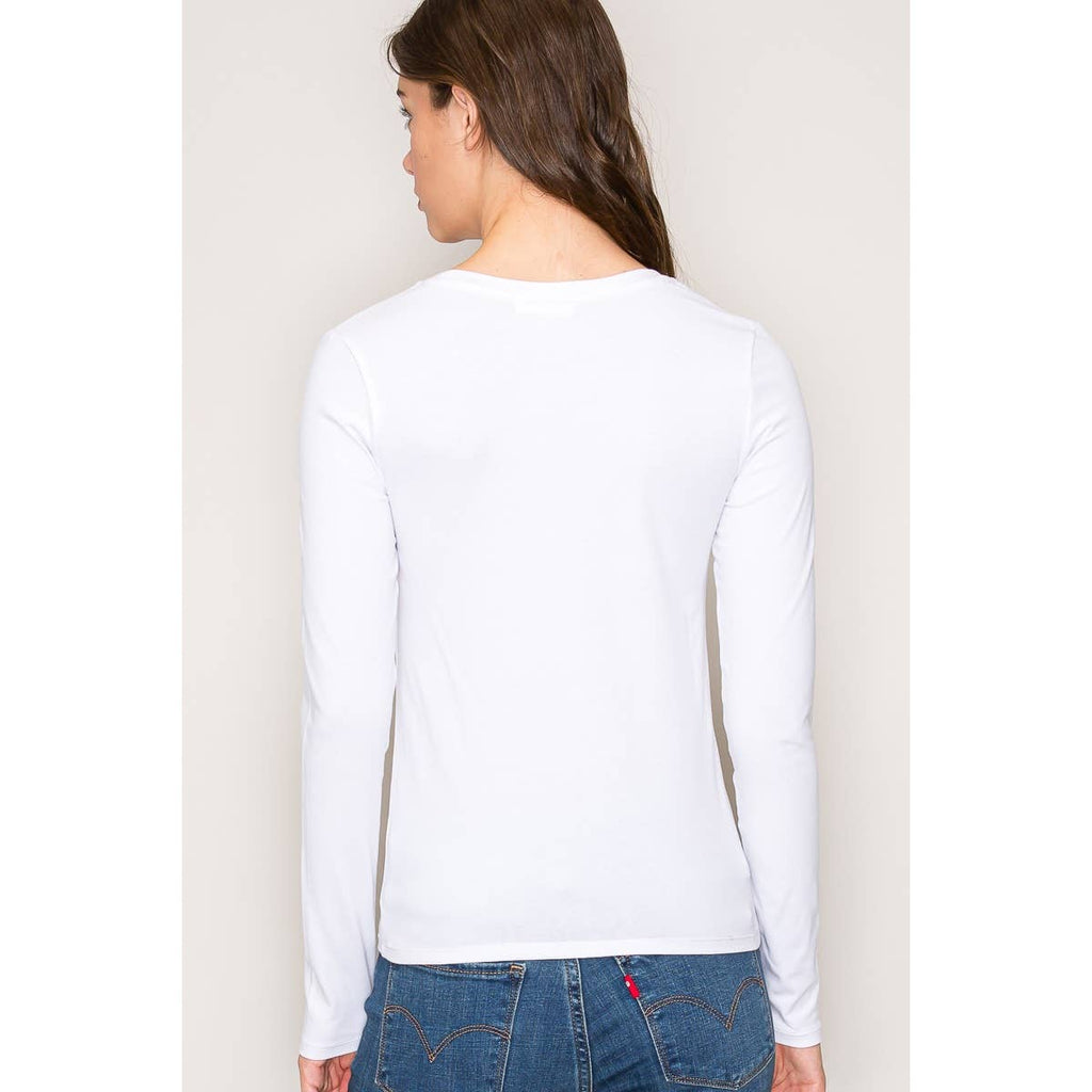 Crew Neck Long Sleeve Top