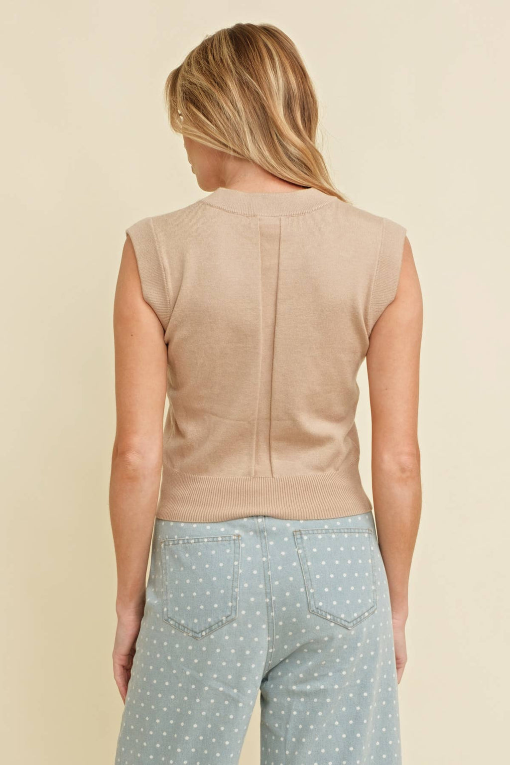 Women's Rib Neck Knit Sweater