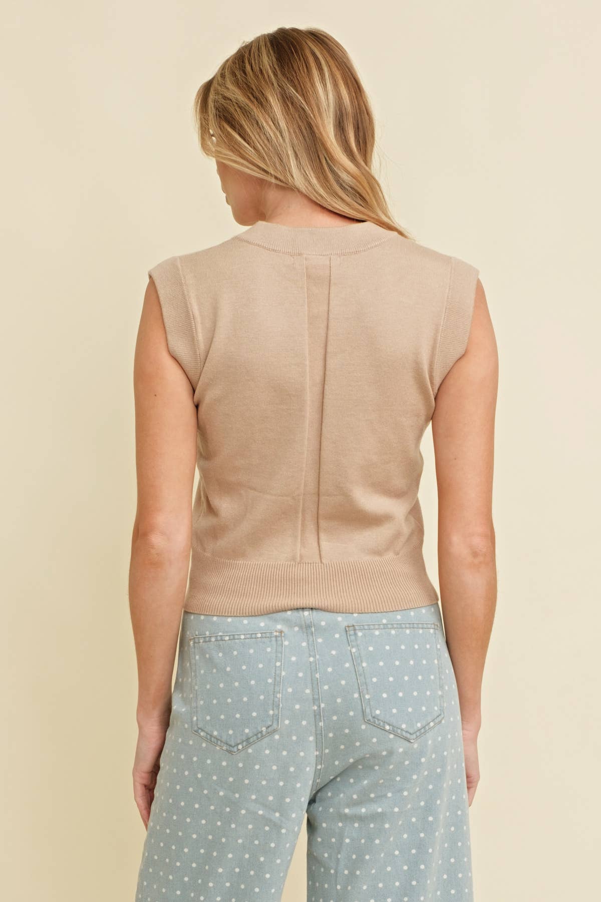 Women's Rib Neck Knit Sweater