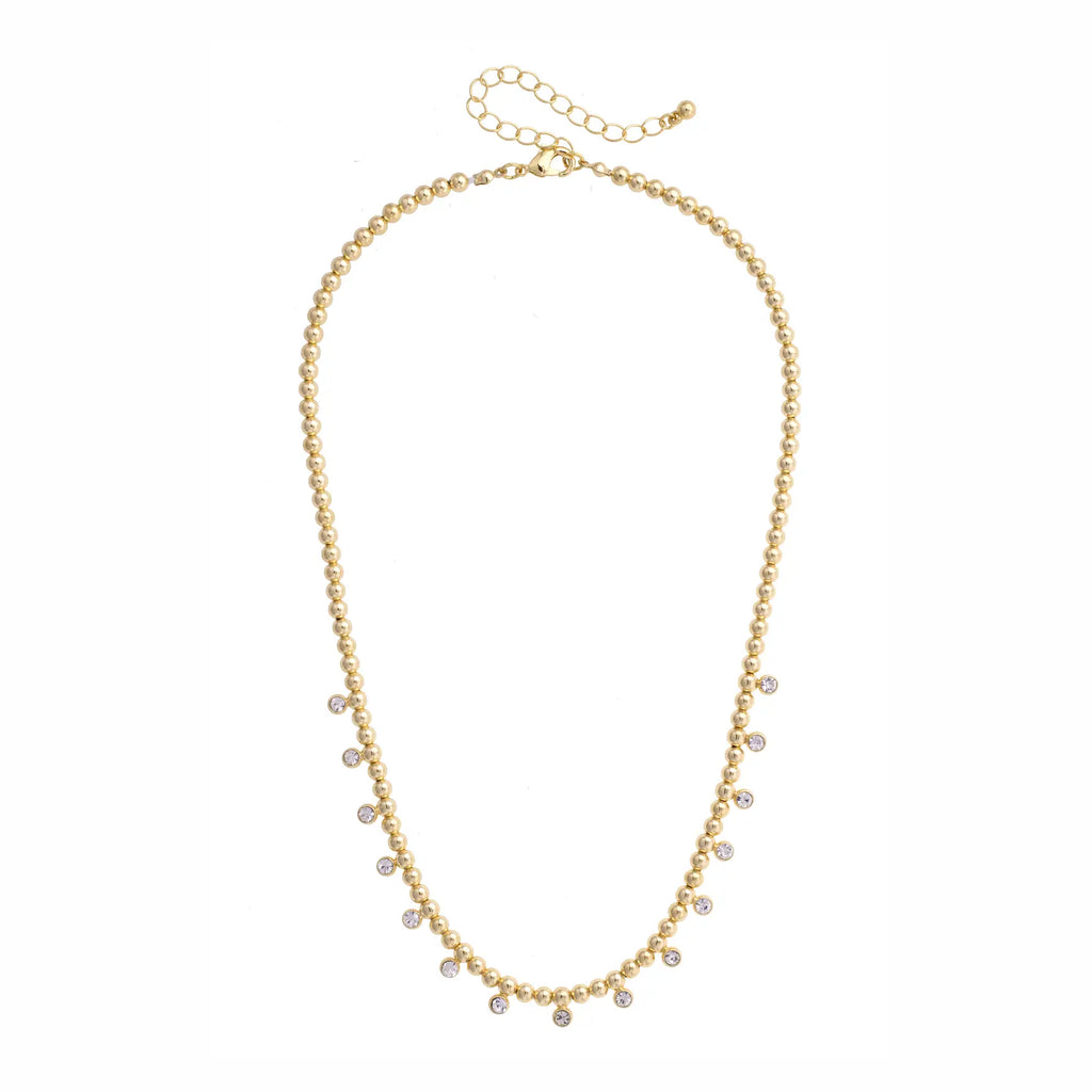 Maya Rhinestone Ball Beaded Necklace