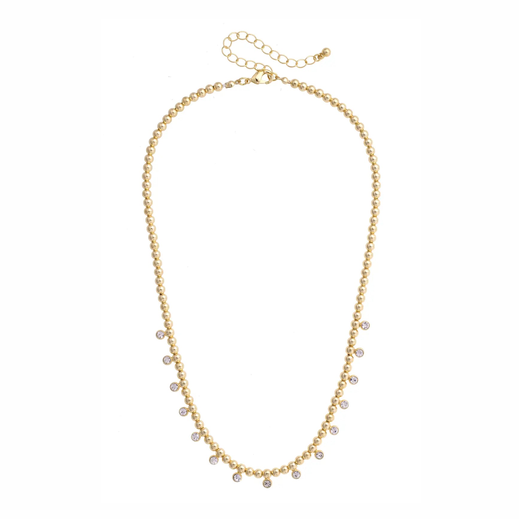 Maya Rhinestone Ball Beaded Necklace