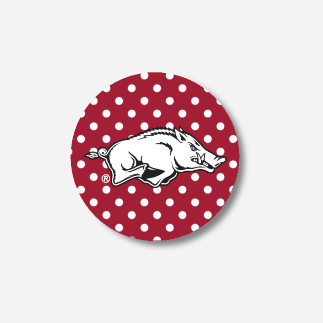 University of Arkansas Polka Dot Gameday Button