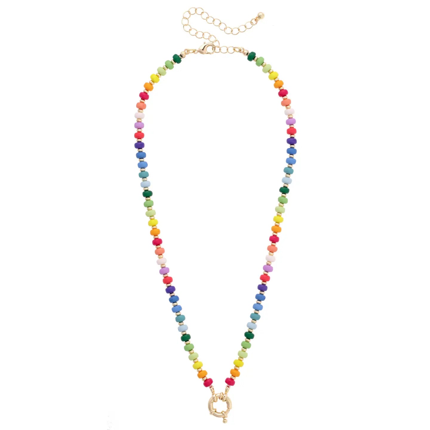 Sunday Rainbow Beaded Necklace in Multi