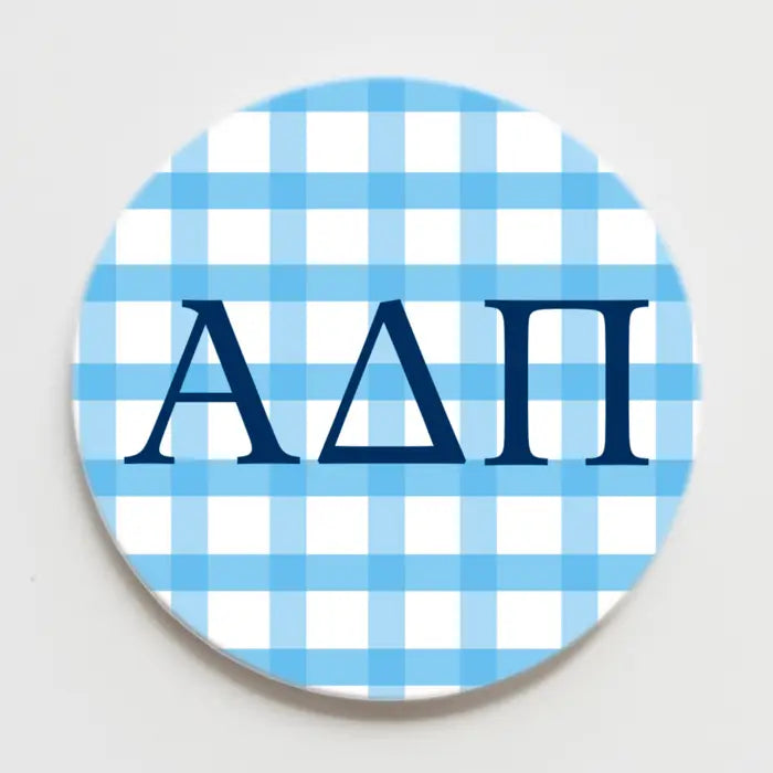 Sorority Gingham Buttons 3 inches