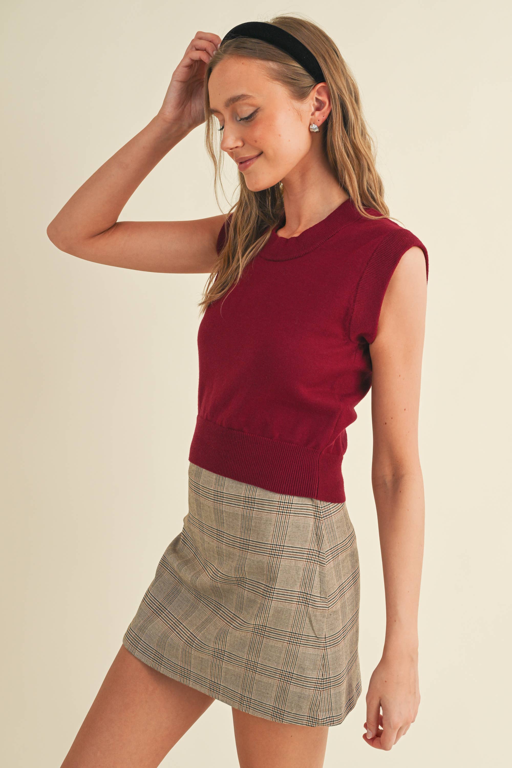 Women's Rib Neck Knit Sweater