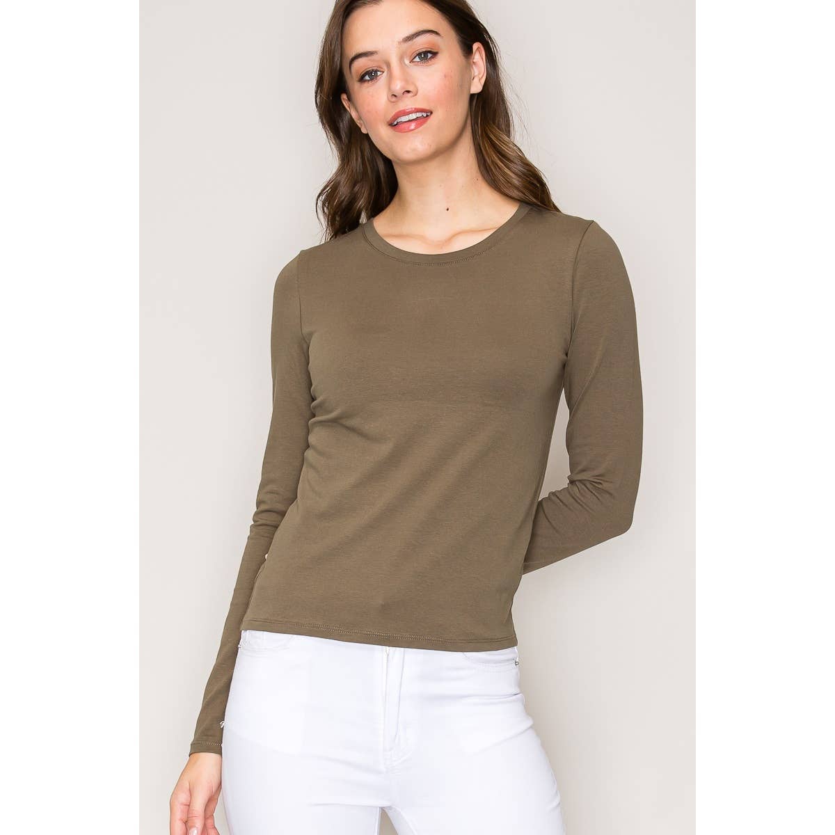 Crew Neck Long Sleeve Top