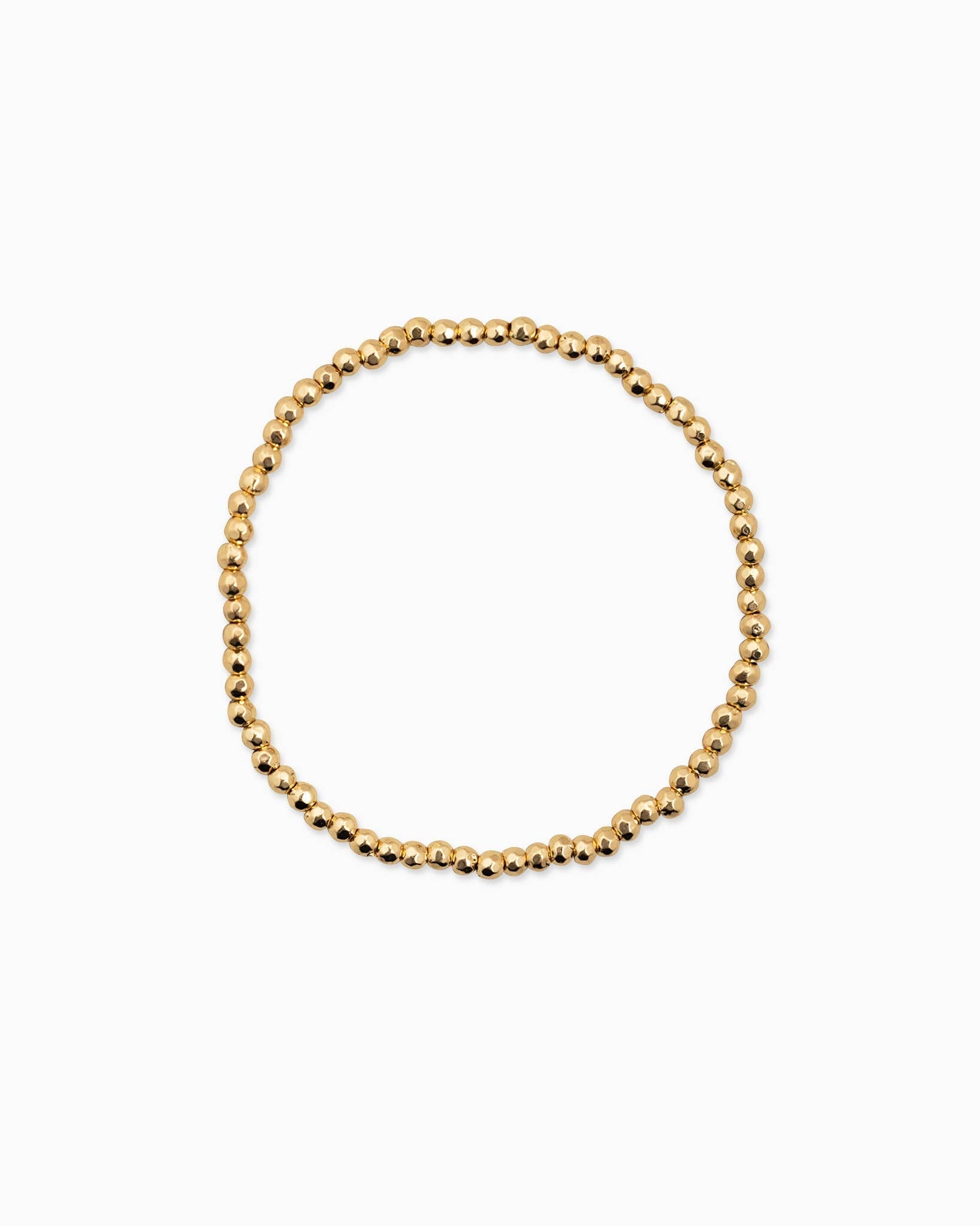 Unique Gold Ball Beaded Pearl Stretch Bracelet Set of 5