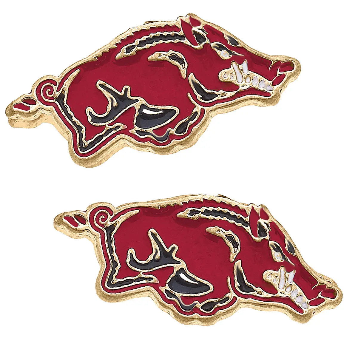 Arkansas Razorbacks Enamel Logo Stud Earrings