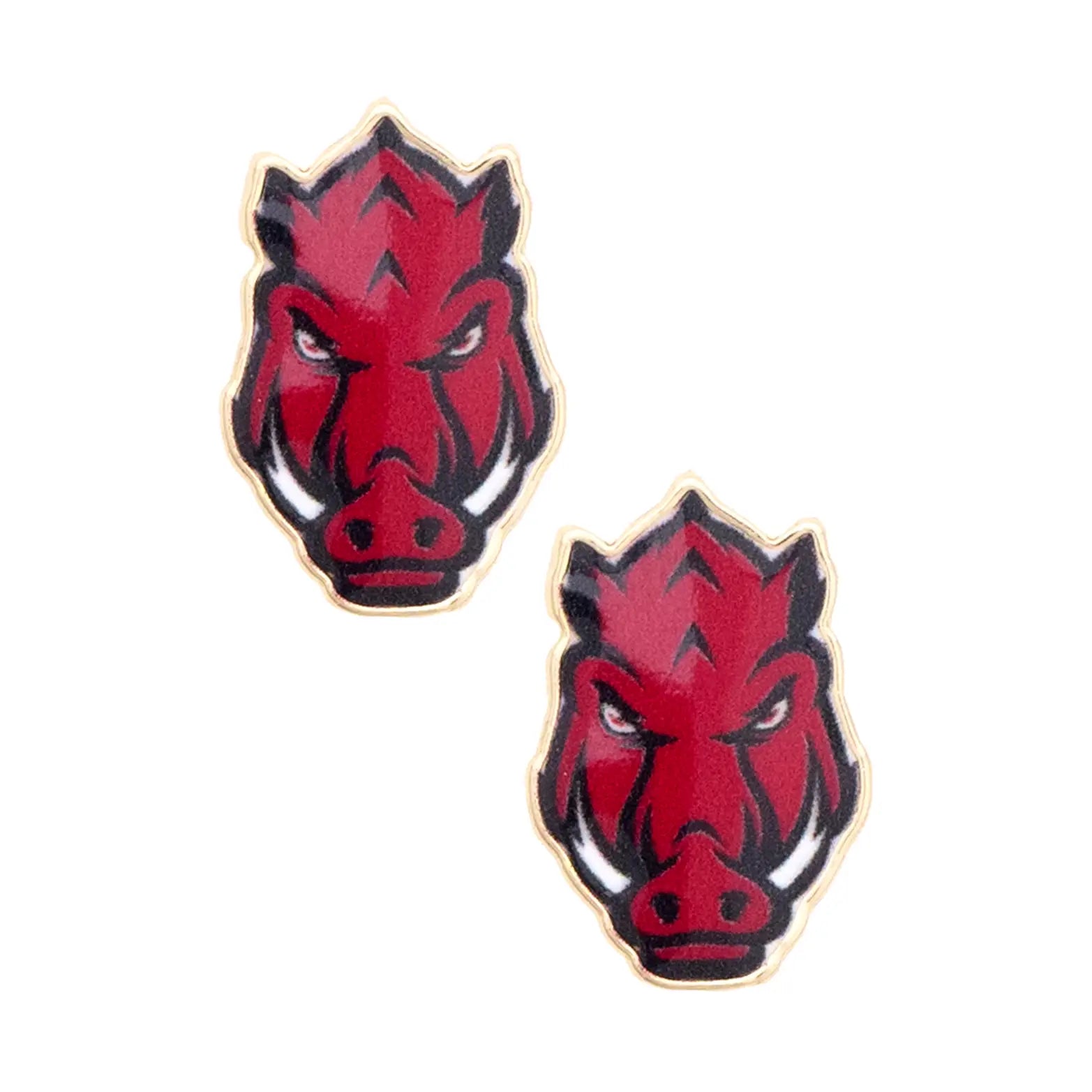 Arkansas Razorbacks Enamel Icon Stud Earrings