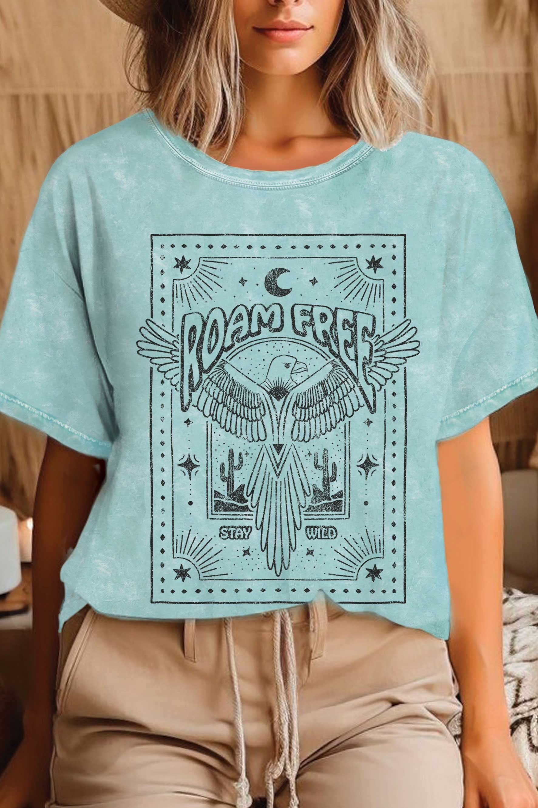 Roam Free Bird Mineral Graphic T-Shirt