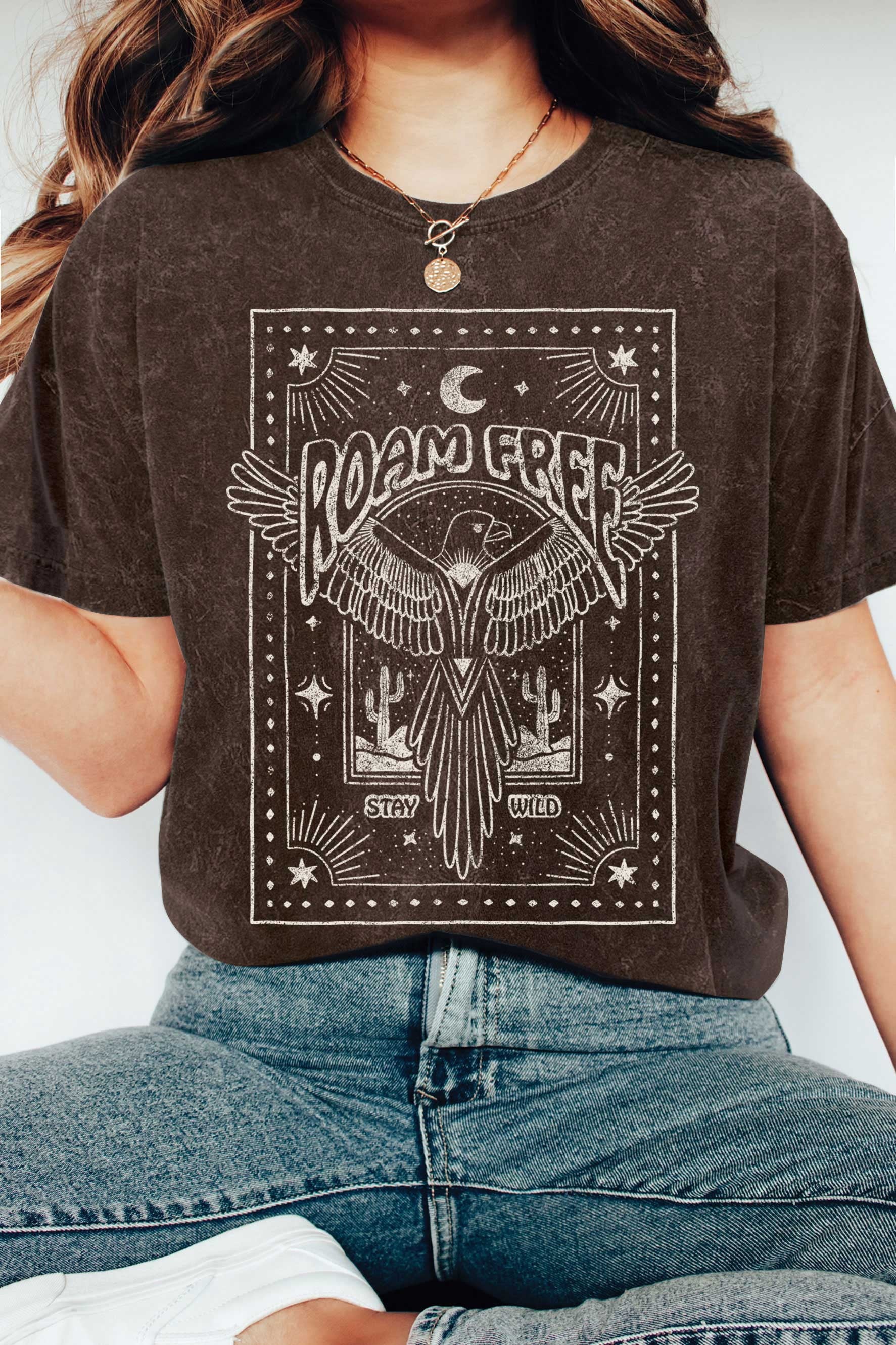 Roam Free Bird Mineral Graphic T-Shirt