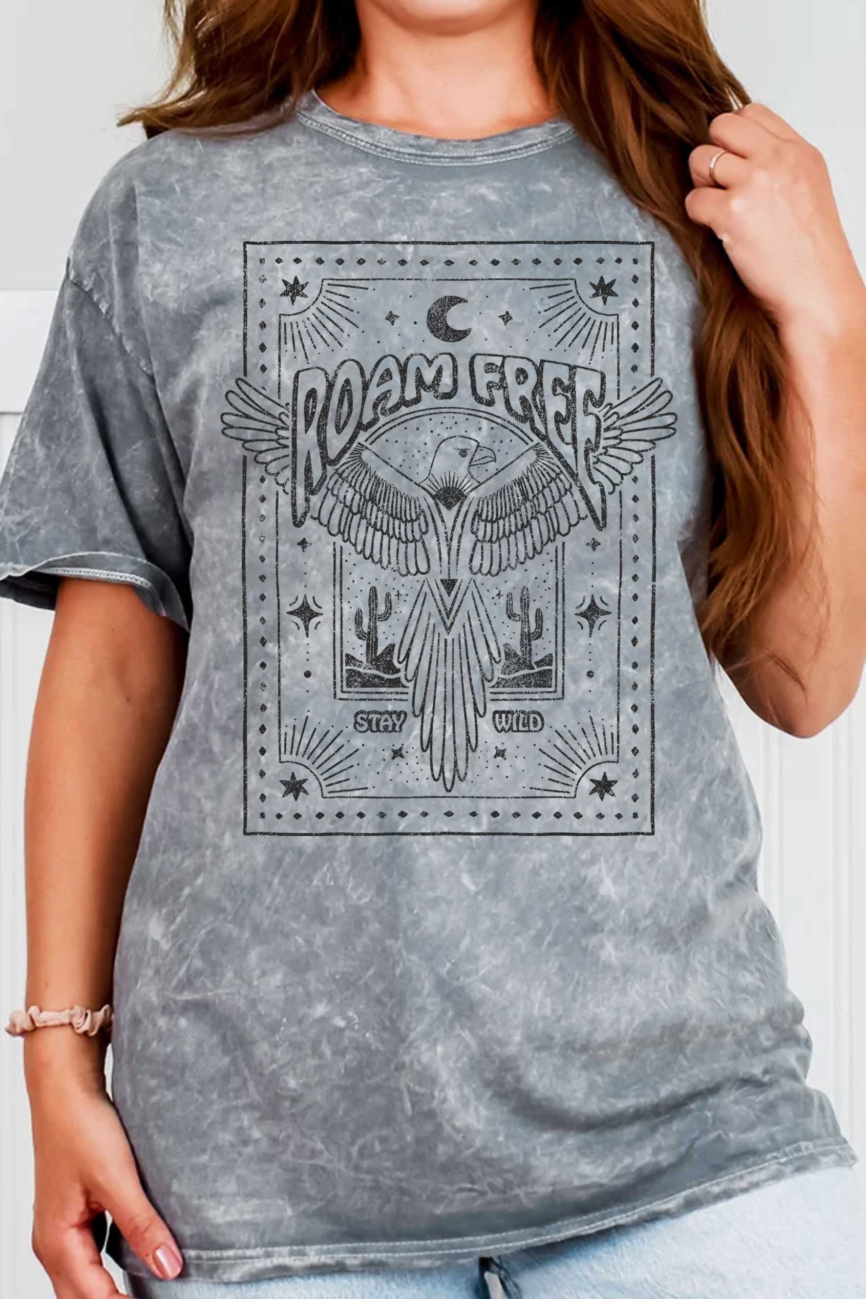 Roam Free Bird Mineral Graphic T-Shirt