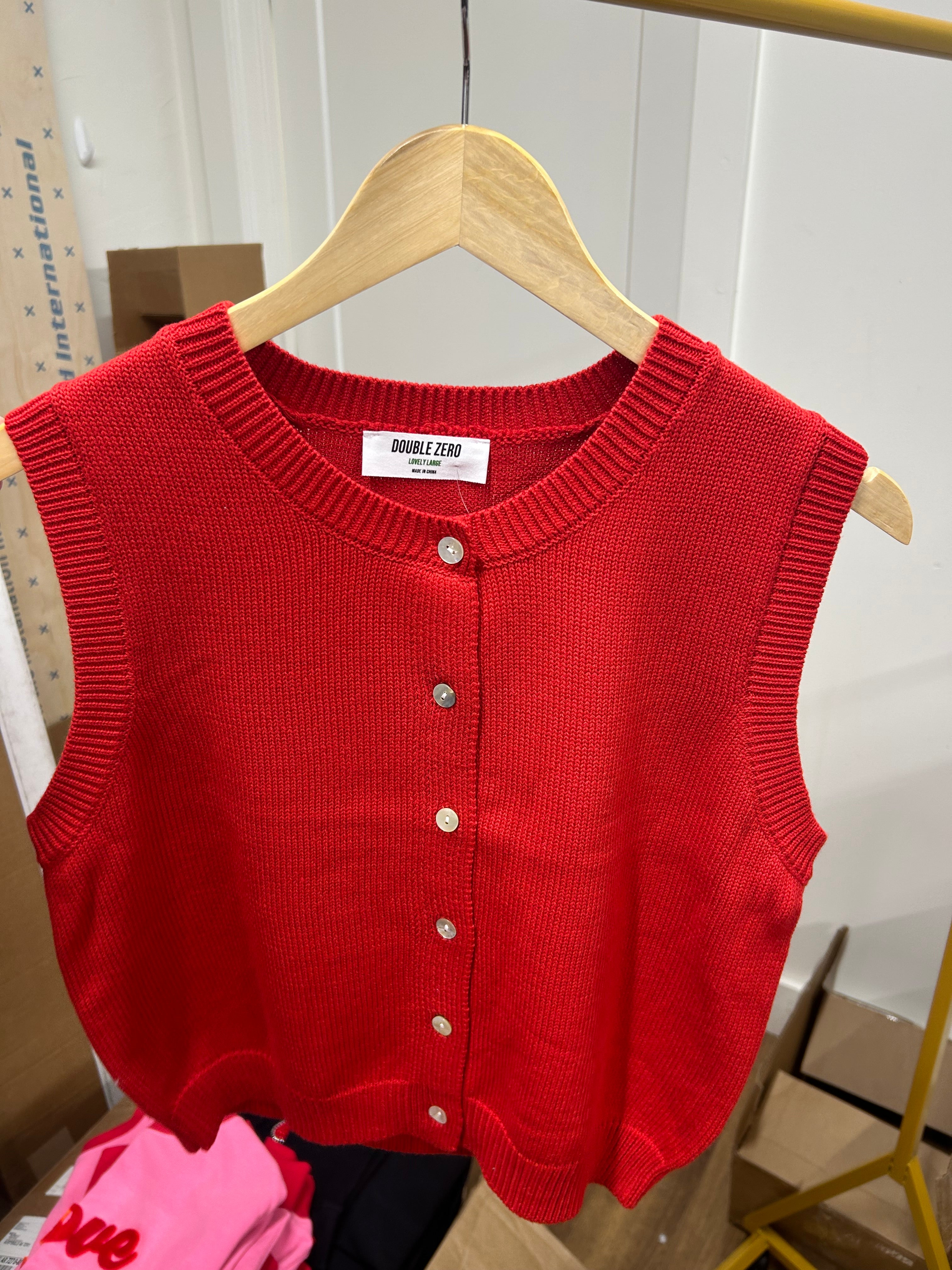 Red Sweater Tank