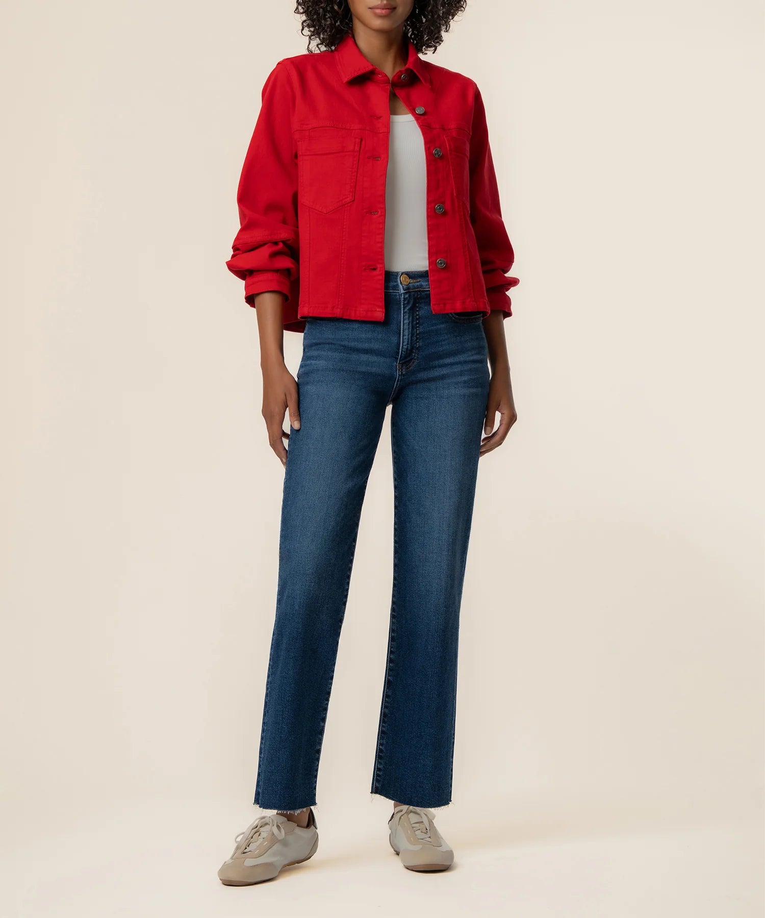 Bailey Denim Jacket - Red