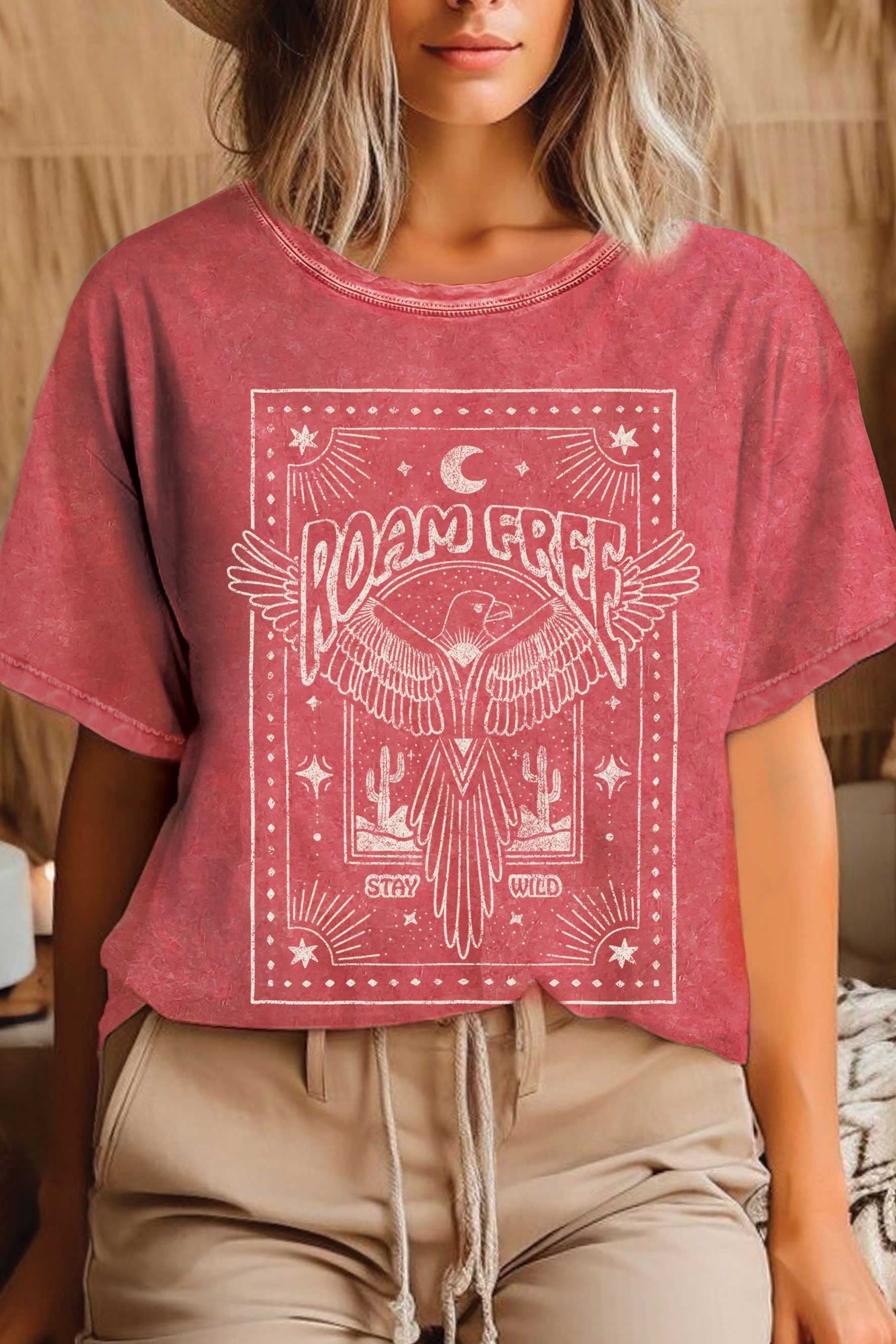 Roam Free Bird Mineral Graphic T-Shirt